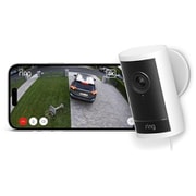 Ring Outdoor Cam Pro Plug-in （リング アウトドアカム プロ 電源アダプターモデル） 高画質・広角 4Kビデオ 屋外防犯カメラ 10倍ズーム・モーション検知搭載 Ring Home プラン30日間無料体験付き ホワイト B0DDRJJH9X