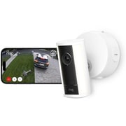 Ring Spotlight Cam Pro PoE （リング スポットライトカム プロ PoEモデル） 高画質・広角 4Kビデオ 屋外防犯カメラ 10倍ズーム・モーション検知搭載 Ring Home プラン30日間無料体験付き ホワイト B0DZ8KZSPQ