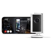Ring Indoor Cam Plus （リング インドアカム プラス） レンズカバー付 高画質・広角 2Kビデオ 屋内用セキュリティカメラ 4倍ズーム・モーション検知搭載 Ring Home プラン30日間無料体験付き ホワイト B0DXN3VNMG