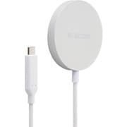 ワイヤレス充電器 Qi2 25W 卓上パッド マグネット式 高速充電 Qi2対応iPhone/Androidスマホ用 Type-C一体型1m シルバー W-MA12SV