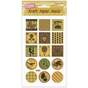 クラフトペーパーシール クラシカル (ラメ:薄ピンク) KPS-001