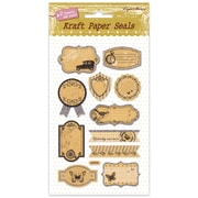 クラフトペーパーシール メッセージ (ラメ:シルバー) KPS-003