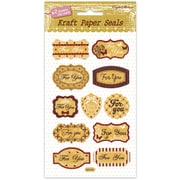 クラフトペーパーシール フォーユー (ラメ:赤) KPS-004