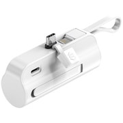 モバイルバッテリー 5000mAh 超小型 TypeC直接充電型 ホワイト L-DCMB5-W