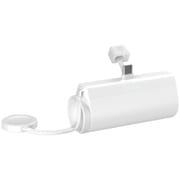 モバイルバッテリー 5,000mAh Apple Watch＆Type-C ホワイト L-MB-002