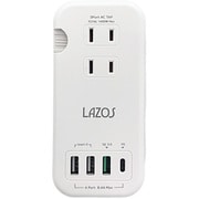 電源タップ AC×3 USB-A×3 C×1 PD対応 折り畳み式 ホワイト L-PSAC-W