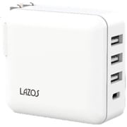 AC充電器 4口32W USB-A×3 C×1 PD対応 ホワイト L-AC4-W