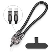 スマホストラップ CtoC充電ケーブル PD 30cm ブラック L-SSCC30BK