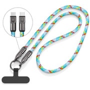 スマホストラップ CtoC充電ケーブル PD 120cm ブルー L-SSCC120B