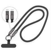 スマホストラップ CtoC充電ケーブル PD 120cm ブラック L-SSCC120BK