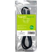 USBケーブル TypeC to C 充電・データ転送用 60W ブラック1.5m L-TC60B-15