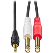 オーディオケーブル Φ3.5mmステレオミニプラグ-Φ6.3mmモノラル標準プラグ×2 3.0m AT-MI62/3.0