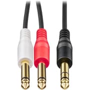 オーディオケーブル Φ6.3mmモノラル標準プラグ×2-Φ6.3mmステレオ標準プラグ 1.5m AT-MI84/1.5