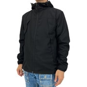 25501 [ウインドブレーカー リップストップフード付きジャケット ブラック 3L]
