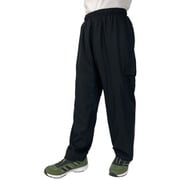 25503 [ウインドブレーカーパンツ リップストップ裾ドローコードカーゴパンツ ブラック 3L]