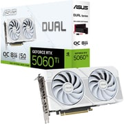 Dual GeForce RTX 5060 Ti 8GB GDDR7 White OC Edition グラフィックボード ホワイト DUAL-RTX5060TI-O8G-WHITE