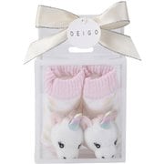 靴下 ベビー プレゼントラトルソックス ラトル 9cm 日本製 出産祝い ユニコーン 6366