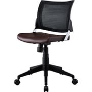 Spinear （スピネア） チェア 肘なしタイプ 背：メッシュ 座：PVC レザー 背：ブラック 座：ダーク ブラウン KWC-286BKDB
