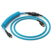 Glorious Coiled Cable Electric Blue メカニカルキーボード向け USB Type-Cコイルケーブル GLO-CBL-COIL-EB
