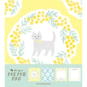 LM389 [【限定】 メモパッド ミモザとネコ]