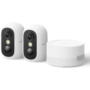 Eufy eufyCam C35 2-Cam Kit マグネット式 セキュリティカメラ IP67防塵・防水 ホワイト 2台+HomeBase Mini E811042B