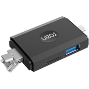 マルチカードリーダー microUSB/USB Type-C/USB-Aプラグ PC/Android対応 L-MCR-M