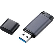 USBメモリ 32GB キャップ式 USB 3.2 Gen1 読み込み最大150MB/s 暗号化AES256 データ保護ソフト対応 パスワードロック対応 アルミボディ ストラップホール付 ブラック MF-RCU3032GBK