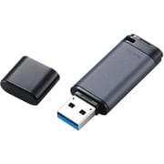 USBメモリ 256GB キャップ式 USB 3.2 Gen1 読み込み最大150MB/s 暗号化AES256 データ保護ソフト対応 パスワードロック対応 アルミボディ ストラップホール付 ブラック MF-RCU3256GBK