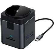 ワイヤレス充電 マグネット式 多機能ステーション 9-in-1 ブラック L-MG9IN1-DG