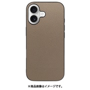 iPhone 17 用 本革スマホケース/ストラップホール付き グレージュ WORK25IP-GB-IP17