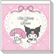 【限定】 スクエアメモ マイメロディ&クロミ リボン S2851806