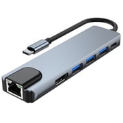 USB Type-Cハブ USB3.0対応 6in1 L-CHU6