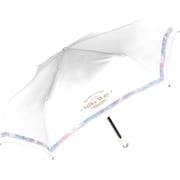 子供用折りたたみ傘 晴雨兼用 UVシルキーウェイ女児 50cm 手開き式 UVカット加工 遮熱 遮光 UPF50＋ ホワイト 965-008