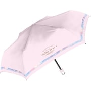 子供用折りたたみ傘 晴雨兼用 UVシルキーウェイ女児 50cm 手開き式 UVカット加工 遮熱 遮光 UPF50＋ ピンク 965-008