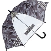 子供用傘 マックスライドオン男児 55cm ジャンプ式 透明窓つき ブラック 556-053