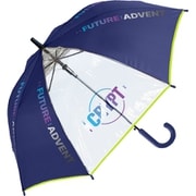 子供用傘 リフテッドライン男児 55cm ジャンプ式 透明窓つき ネイビー 556-054