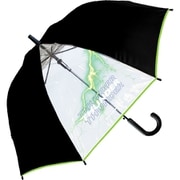 子供用傘 スパークサンダー男児 55cm ジャンプ式 透明窓つき ライム 556-055