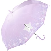 子供用傘 ミルキーマリン女児 55cm ジャンプ式 透明窓つき パープル 566-054