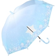 子供用傘 ミルキーマリン女児 55cm ジャンプ式 透明窓つき サックス 566-054