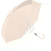 子供用傘 晴雨兼用 UVのんびりわんこ 55cm ジャンプ式 UVカット加工 遮熱 遮光 UPF50＋ ベージュ 956-013