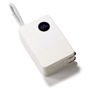 モバイルバッテリー コンセント一体型 5000mAh 20W 急速充電対応 USB Type-C×1/USB-A×1 ホワイト ATM-5000WH
