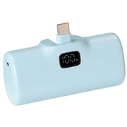 モバイルバッテリー USB Type-C端子一体型 5000mAh ブルー AMB-C5000BL