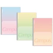 限定 キャンパス フラットが気持ちいいノート <ポジティブ&リラックス> 3冊パック A罫 ドット罫 ノ-FL3CAT-L2X3