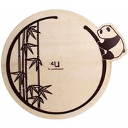 コースター 木製 動物 リング 合板 コップ敷き 日本製 パンダ YK17-102
