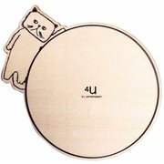 コースター 木製 ねこ 合板 コップ敷き 日本製 ペルシャ YK17-101