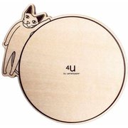 コースター 木製 ねこ 合板 コップ敷き 日本製 スフィンクス YK17-101