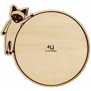コースター 木製 ねこ 合板 コップ敷き 日本製 シャム YK17-101