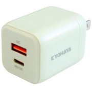 USB急速充電器 Colors 20+ USB PD(パワーデリバリー)/QC(クイックチャージ)対応 20W USB-C×1/USB-A×1 スイングプラグ採用 グリーン YDPD20G2GN