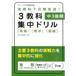 3教科集中ドリル 中3後期－英語数学国語 [単行本]