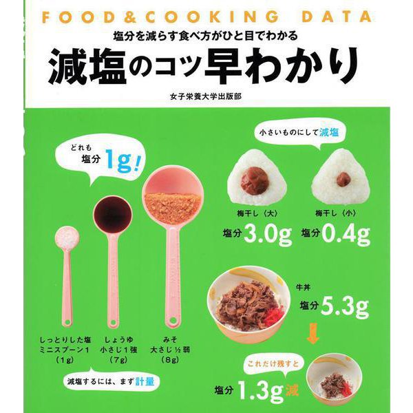 減塩のコツ早わかり―FOOD&COOKING DATA 塩分を減らす食べ方がひと目でわかる [単行本]